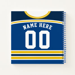 Gepersonaliseerd Ice Hockey Jersey Sjabloon Notiti Notitieboek