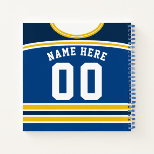 Gepersonaliseerd Ice Hockey Jersey Sjabloon Notiti Notitieboek