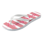 Gepersonaliseerd id van Honor Pink of Elke kleur Teenslippers (Schuin)