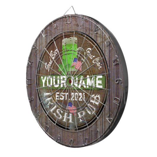 Gepersonaliseerd Iers-Amerikaans gebarentaal Dart  Dartbord (Voorkant Rechts)