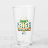 Gepersonaliseerd Iers Drink Team Pint Glass Glas (Achterkant)