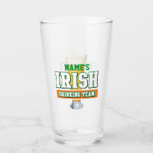Gepersonaliseerd Iers Drink Team Pint Glass