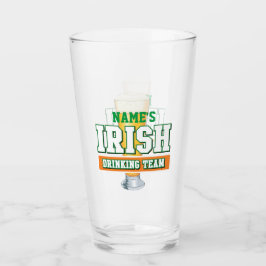 Gepersonaliseerd Iers Drink Team Pint Glass Glas