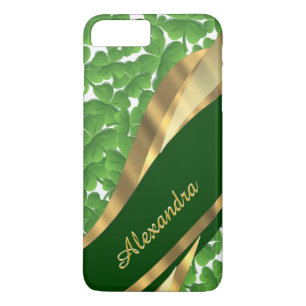 Gepersonaliseerd Iers groen shamrock patroon Case-Mate iPhone Case