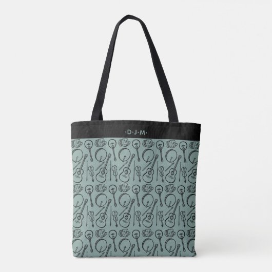 Gepersonaliseerd Iers muziekinstrument Schouder Ta Tote Bag (Achterkant)