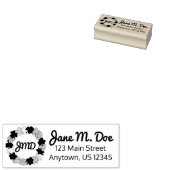 Gepersonaliseerd Iers Shamrock Clover Wreatadres Rubberstempel (Gestempeld)