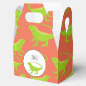 Gepersonaliseerd Iguana Lizard Pattern Bedankdoosjes (Geopend)