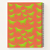 Gepersonaliseerd Iguana Lizard Pattern Notitieboek (Achterkant)