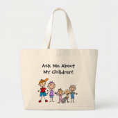 Gepersonaliseerd ijkfiguur Kinder Canvas tas (Voorkant)