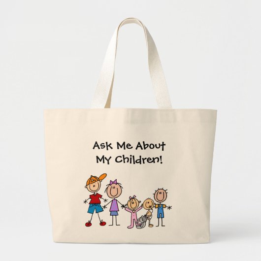 Gepersonaliseerd ijkfiguur Kinder Canvas tas (Voorkant)
