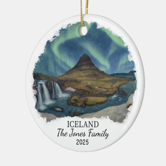 Gepersonaliseerd IJslands Ornament, IJsland Keramisch Ornament (Links)