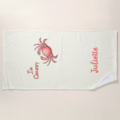Gepersonaliseerd Ik ben Crabby Funny Strandlaken (Voorkant)