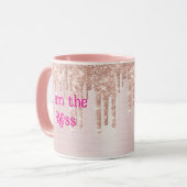 Gepersonaliseerd Ik ben de baas Mok (Voorkant links)