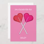 Gepersonaliseerd Ik ben een sukkel voor je hart Lo Feestdagenkaart (Voorkant / Achterkant)