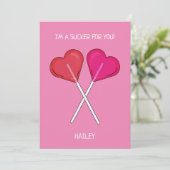 Gepersonaliseerd Ik ben een sukkel voor je hart Lo Feestdagenkaart (Staand voorkant)