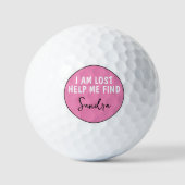 Gepersonaliseerd Ik ben Verloren thema Roze Golfba Golfballen (Voorkant)