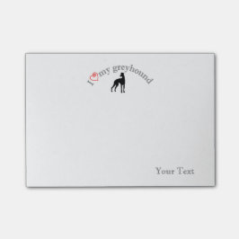 Gepersonaliseerd "Ik hart mijn windhond" Post-it® Notes