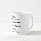 gepersonaliseerd Ik hou meer van je, het einde dat Koffiemok (Voorkant rechts)
