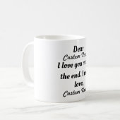 gepersonaliseerd Ik hou meer van je, het einde dat Koffiemok (Voorkant links)