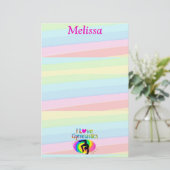 GEPERSONALISEERD IK HOU VAN GYMNASTIEK BRIEFPAPIE BRIEFPAPIER (Staand voorkant)