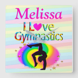 GEPERSONALISEERD IK HOU VAN GYMNASTIEK KLOK