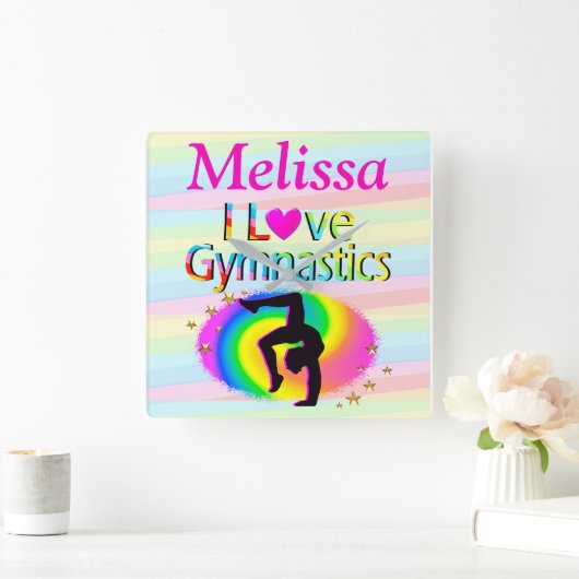 GEPERSONALISEERD IK HOU VAN GYMNASTIEK KLOK (Huis)