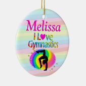  GEPERSONALISEERD IK HOU VAN GYMNASTIEK ORNAMENT (Rechts)