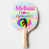 GEPERSONALISEERD IK HOU VAN GYMNASTIEK PING PONG P TAFELTENNISBATJE (Achterkant)