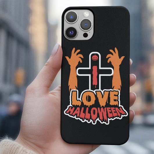 Gepersonaliseerd Ik hou van Halloween Case-Mate iPhone Case