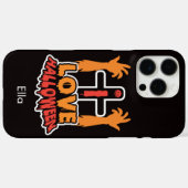 Gepersonaliseerd Ik hou van Halloween Case-Mate iPhone Case (Achterkant (horizontaal))