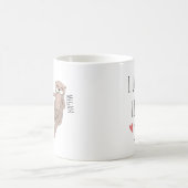 Gepersonaliseerd ik hou van je als geen Otter Koffiemok (Center)