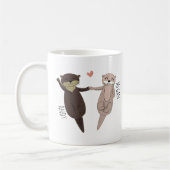 Gepersonaliseerd ik hou van je als geen Otter Koffiemok (Links)