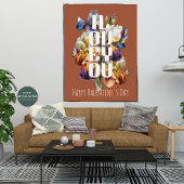  gepersonaliseerd ik hou van je bloem Valentijn Poster