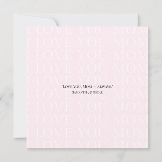 Gepersonaliseerd Ik hou van je Moeder Hart Foto (Achterkant)