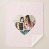 Gepersonaliseerd Ik hou van je Moeder Hart Foto Sherpa Deken (Voorkant)