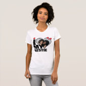 Gepersonaliseerd Ik hou van mijn Bestie Heart Phot T-shirt (Voorkant volledig)