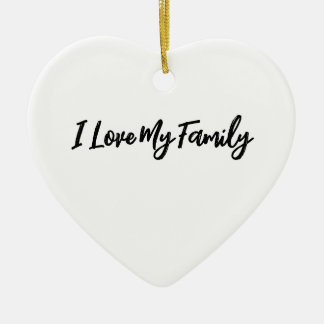 Gepersonaliseerd "Ik hou van mijn familie" keramis Keramisch Ornament
