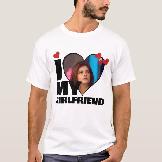 Gepersonaliseerd Ik hou van mijn hart - Foto T-shirt (Voorkant)
