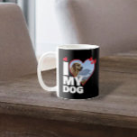 Gepersonaliseerd Ik hou van mijn hond Hartfoto Koffiemok<br><div class="desc">Aangepaste gepersonaliseerde One Of A Kind Photo Heart mok van Ricaso - Love heart Photo Template Design ... voeg eenvoudig uw eigen foto toe aan deze geweldige aangepaste koffie-mok met vet I LOVE MY DOG (voeg uw eigen tekst in of laat zoals het is) ... gemakkelijk te personaliseren .. aanpasbare...</div>