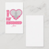 Gepersonaliseerd Ik hou van mijn man - Foto en naa Afsprakenkaartje (Voorkant / Achterkant)