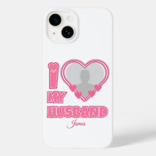 Gepersonaliseerd Ik hou van mijn man - Foto en naa Case-Mate iPhone 14 Hoesje
