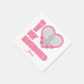 Gepersonaliseerd Ik hou van mijn man - Foto en naa Servet (Hoek)