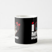 Gepersonaliseerd Ik hou van mijn man Hartfoto Koffiemok (Center)