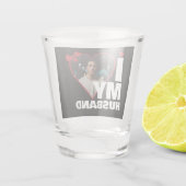 Gepersonaliseerd Ik hou van mijn man Hartfoto Shot Glas (Achterkant)