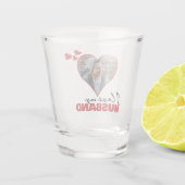 Gepersonaliseerd Ik hou van mijn man Hartfoto Shot Glas (Achterkant)