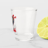 Gepersonaliseerd Ik hou van mijn man Hartfoto Shot Glas (Rechts)