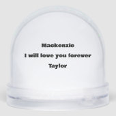 Gepersonaliseerd Ik hou van mijn man Hartfoto Sneeuwbol (Achterkant)