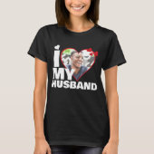 Gepersonaliseerd Ik hou van mijn man Hartfoto T-shirt (Voorkant)