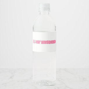 Gepersonaliseerd Ik hou van mijn man - voeg de fot Waterfles Etiket