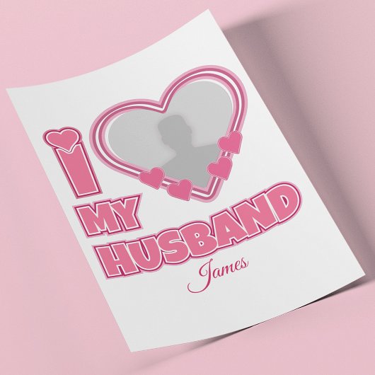 Gepersonaliseerd Ik hou van mijn man – Voeg foto & Flyer